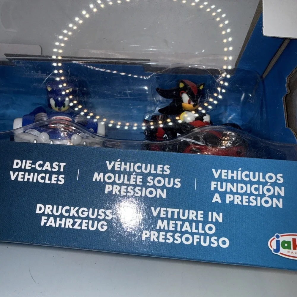 Jakks Sonic The Hedgehog 1:64 DieCast Vehicles 3-Pack Silver, Sonic & Shadow NIB